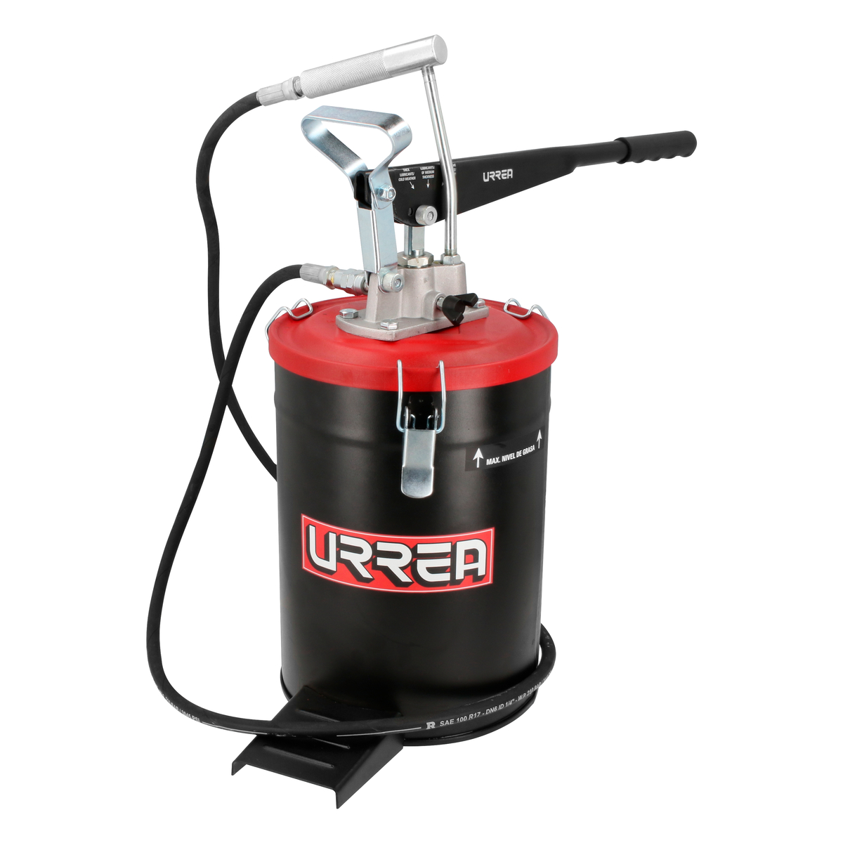 INYECTOR DE GRASA DE PALANCA CON CUBETA DE 10 KG URREA