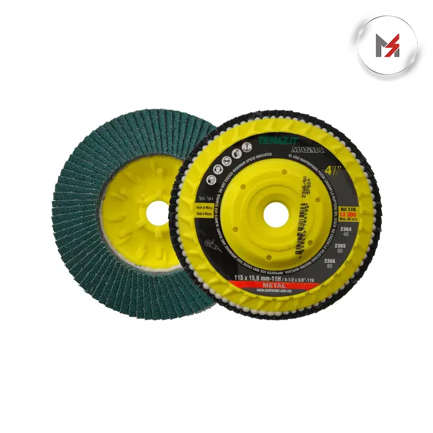 DISCO LAMINADO MAGMA GRANO 80 4-1/2 X 5/8-11 TENANZIT AUSTRO AUSTROMEX 2366 - Mersol Sureste México