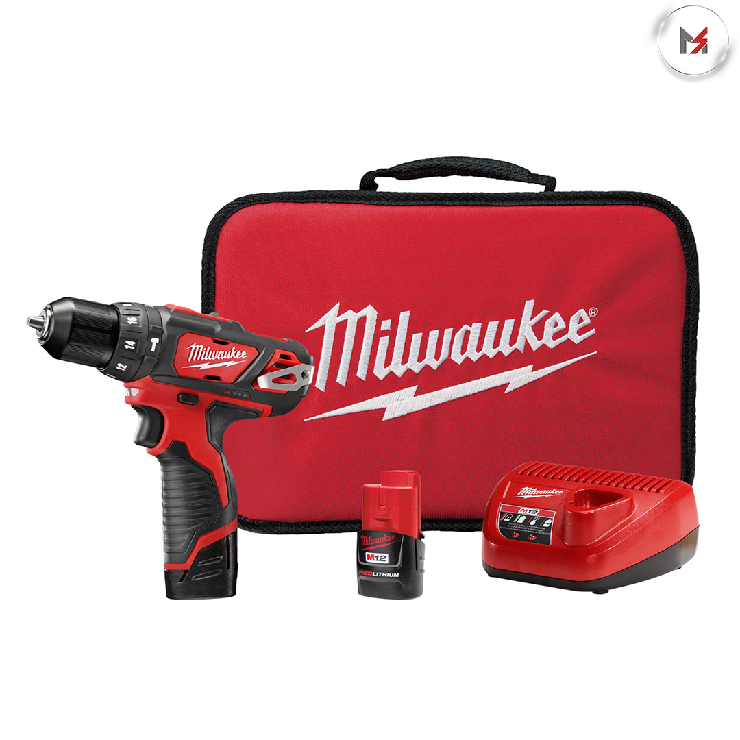 ROTOMARTILLO 3/8" M12 C/CARBONES 12V C/2 BAT CP 1.5 AMP + CARGADOR + ESTUCHE MILWAUKEE