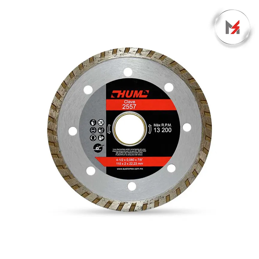 DISCO DIAMANTE TURBO/HUM 4-1/2 x 0.08 x 7/8