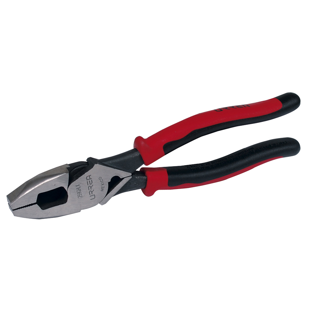 PINZA BIMATERIAL PARA ELECTRICISTA CORTE LATERAL CON PONCHA URREA 259GHLX - Mersol Sureste México