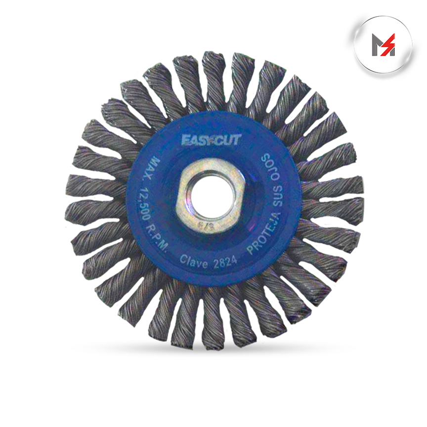 CEPILLO CIRCULAR ALAM. TRENZADO 4 x .020  x 5/8-11H  EASY AUSTROMEX 2824 - Mersol Sureste México