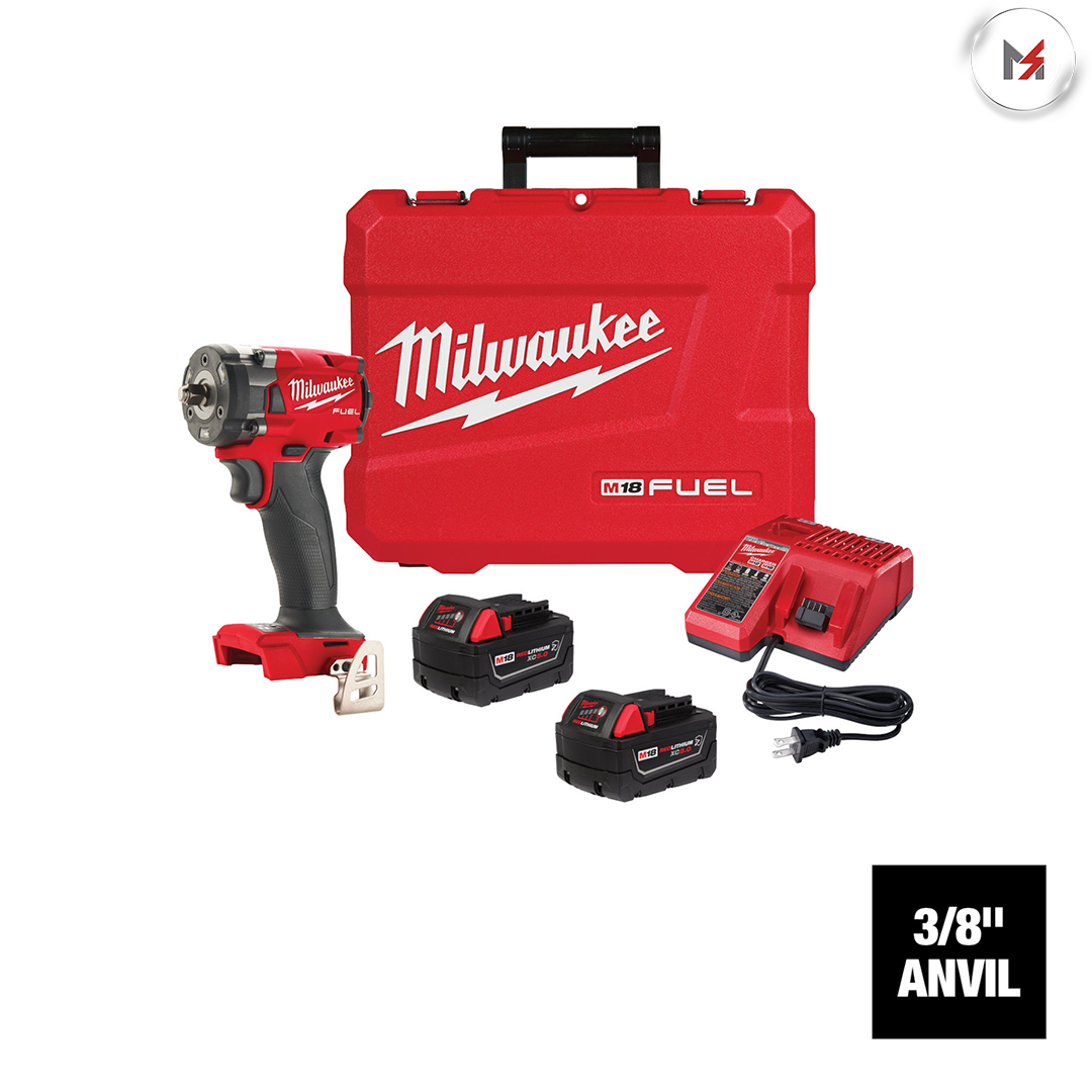 LLAVE DE IMPACTO DE ALTO PAR M18 FUEL 3/8" CON ANILLO DE FRICCION/1 BATE/1 CARGADOR MILWAUKEE MILWAUKEE 285422R - Mersol Sureste México