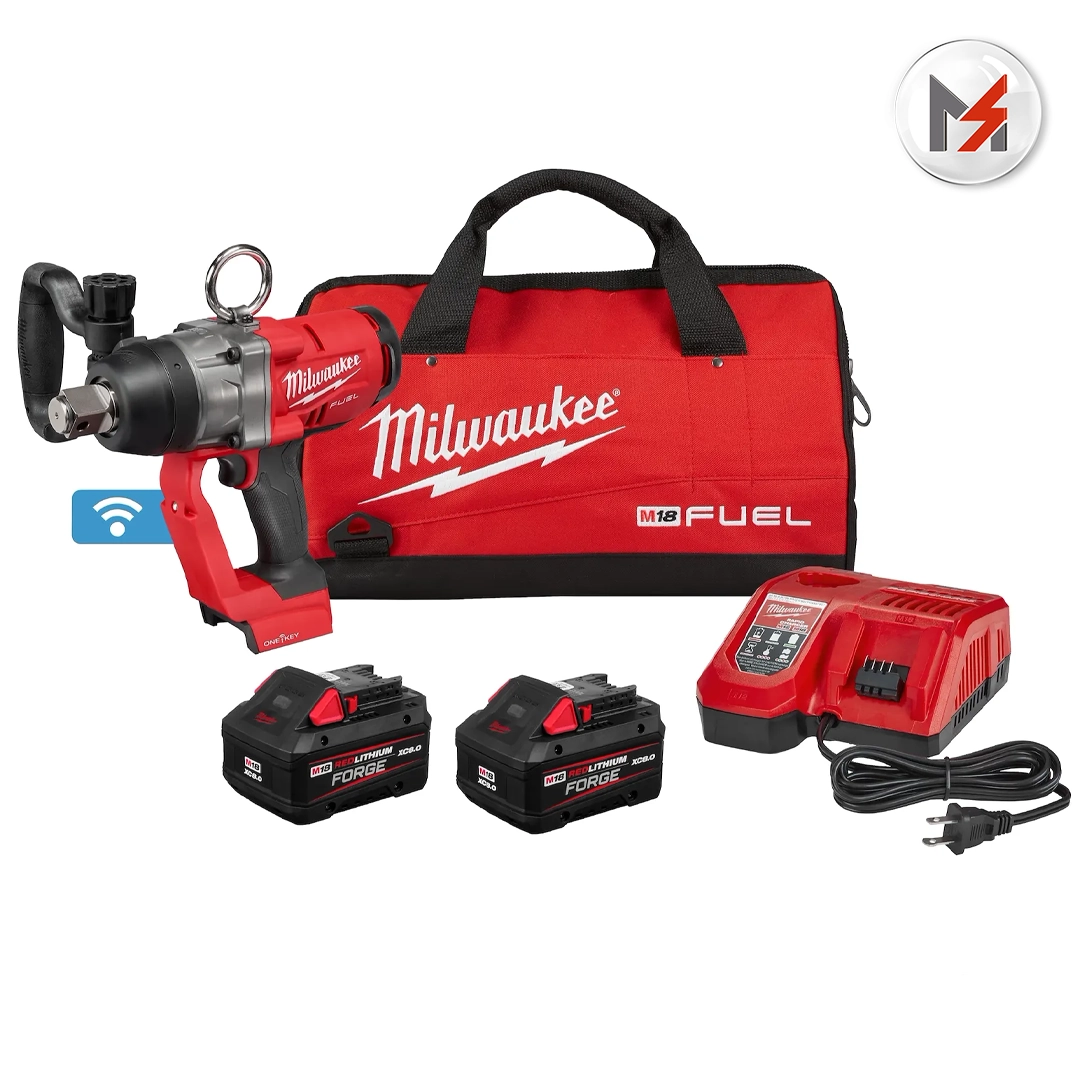 KIT LLAVE DE IMPACTO ALTO TORQUE DE 1" M18 FUEL ONE-KEY 18V C/2 BAT/CARGADOR Y MALETA MILWAUKEE