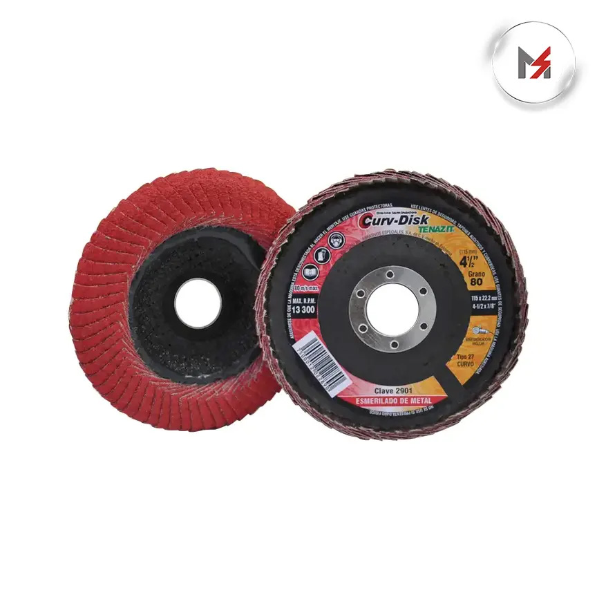 DISCO LAMINADO 4 1/2in GRANO 80 CURV-DISK AUSTROMEX AUSTROMEX 2901 - Mersol Sureste México