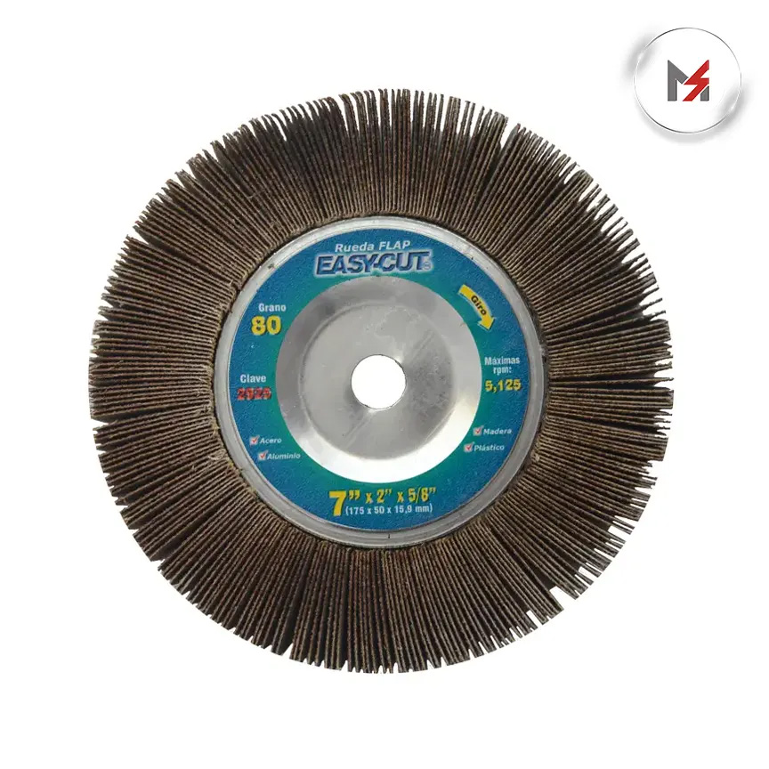 RUEDA FLAP CON CENTRO METALICO 7 X 2 X 5/8 EASY CUT AUSTROMEX 2925 - Mersol Sureste México