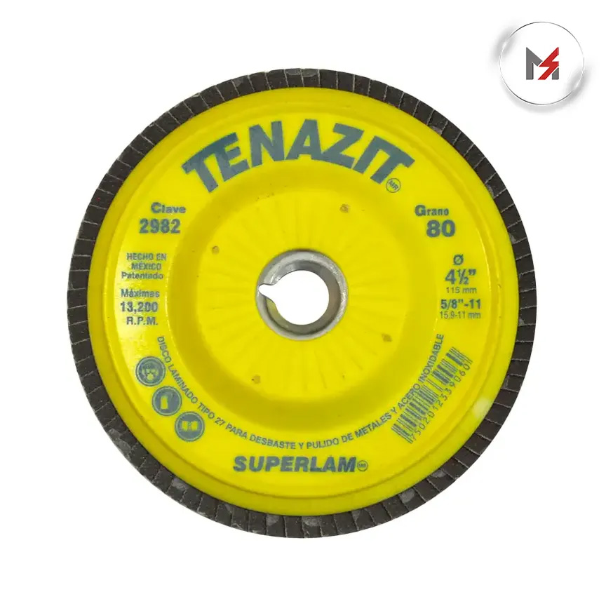DISCO LAMINADO 4-1/2 x 5/8-11 SUPERLAM Z80 ZIRCONIO AUSTROME AUSTROMEX 2982 - Mersol Sureste México