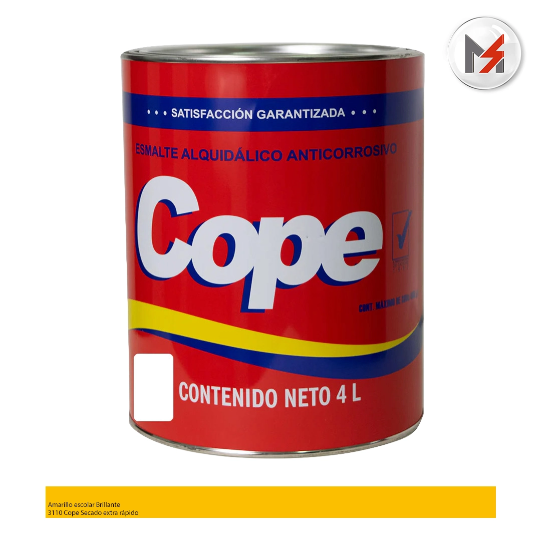 ESMALTE BRILLANTE SECADO RAPIDO AMARILLO OSEL COPE GALON OSEL 3110-G - Mersol Sureste México
