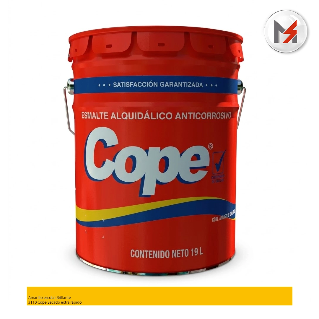 ESMALTE BRILLANTE SECADO RAPIDO AMARILLO OSEL COPE CUBETA OSEL 3110-Q - Mersol Sureste México