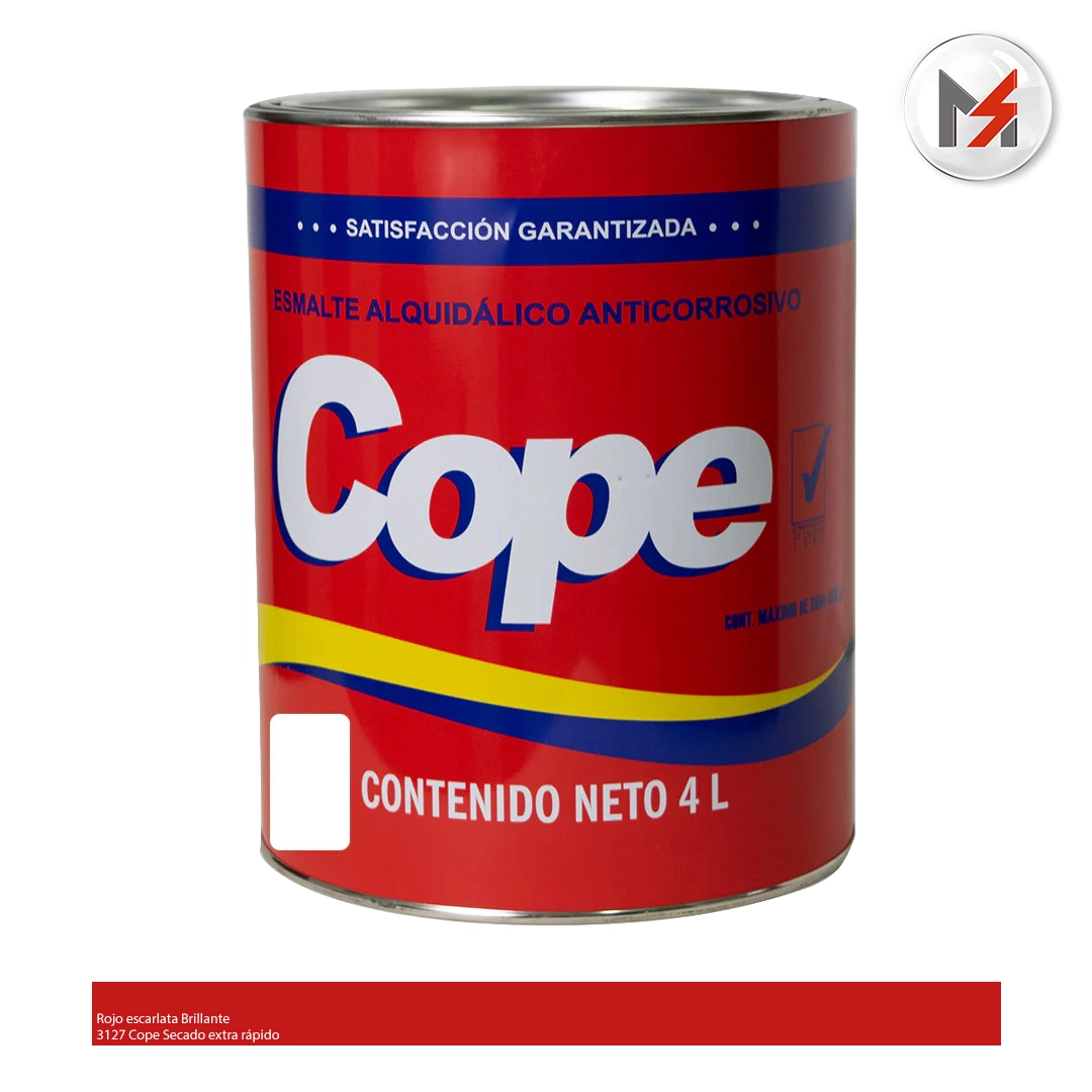 ESMALTE BRILLANTE SECADO RAPIDO ROJO OSEL COPE GALON OSEL 3127-G - Mersol Sureste México