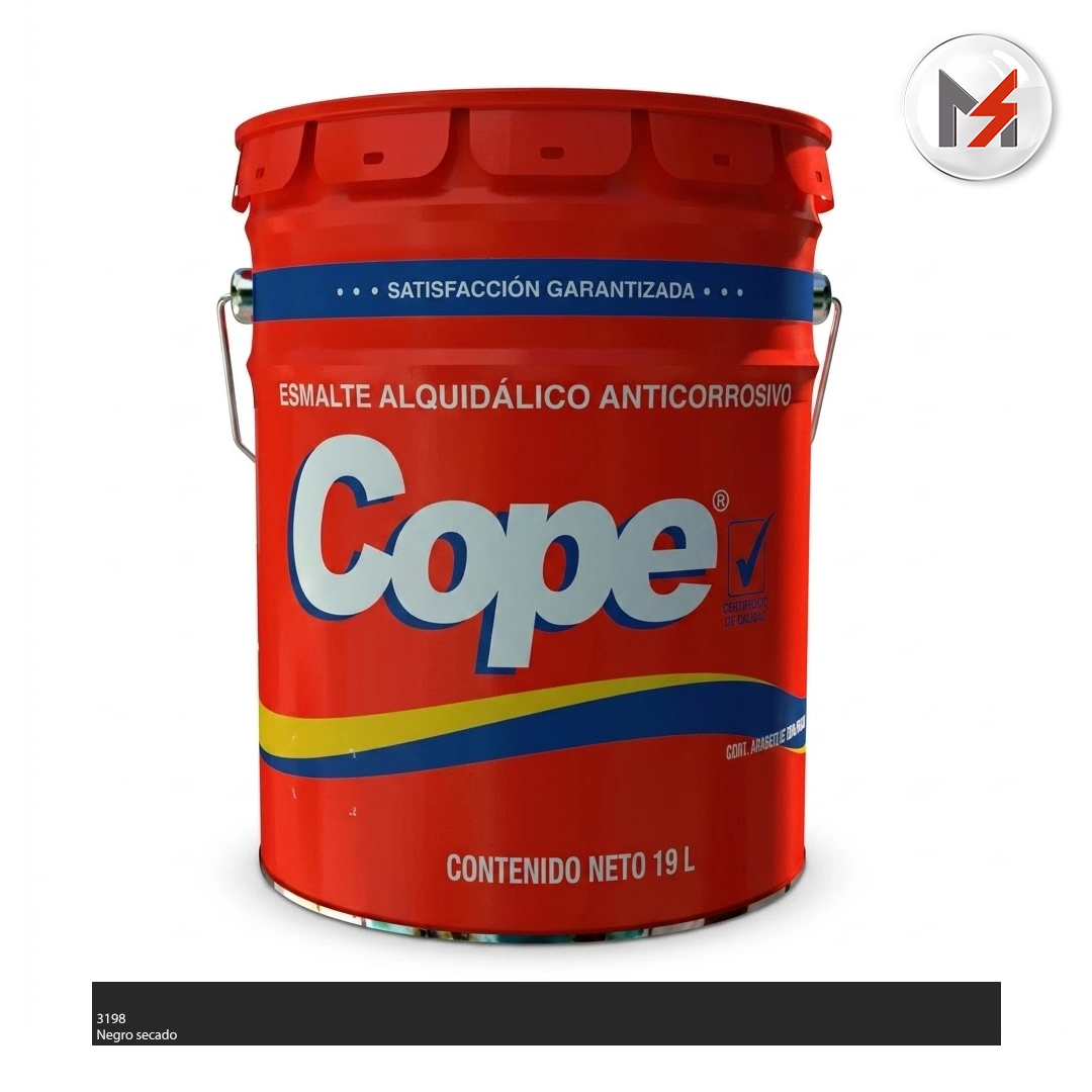 ESMALTE BRILLANTE SECADO RAPIDO NEGRO OSEL COPE CUBETA OSEL 3198-Q - Mersol Sureste México