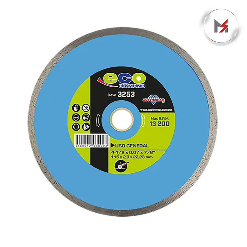 DISCO DIAMANTE DE RIN CONTINUO 4-1/2 X 0.08 X 7/8 AUSTROMEX