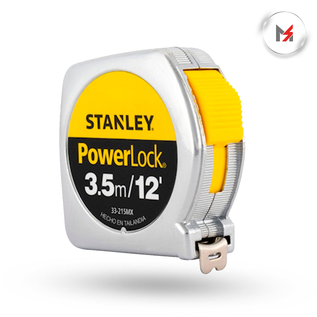 CINTA METRICA POWERLOCK 3.5M 1/2 PUL ANCHO-HOJA 12.7 MM ST STANLEY 33-215MX - Mersol Sureste México