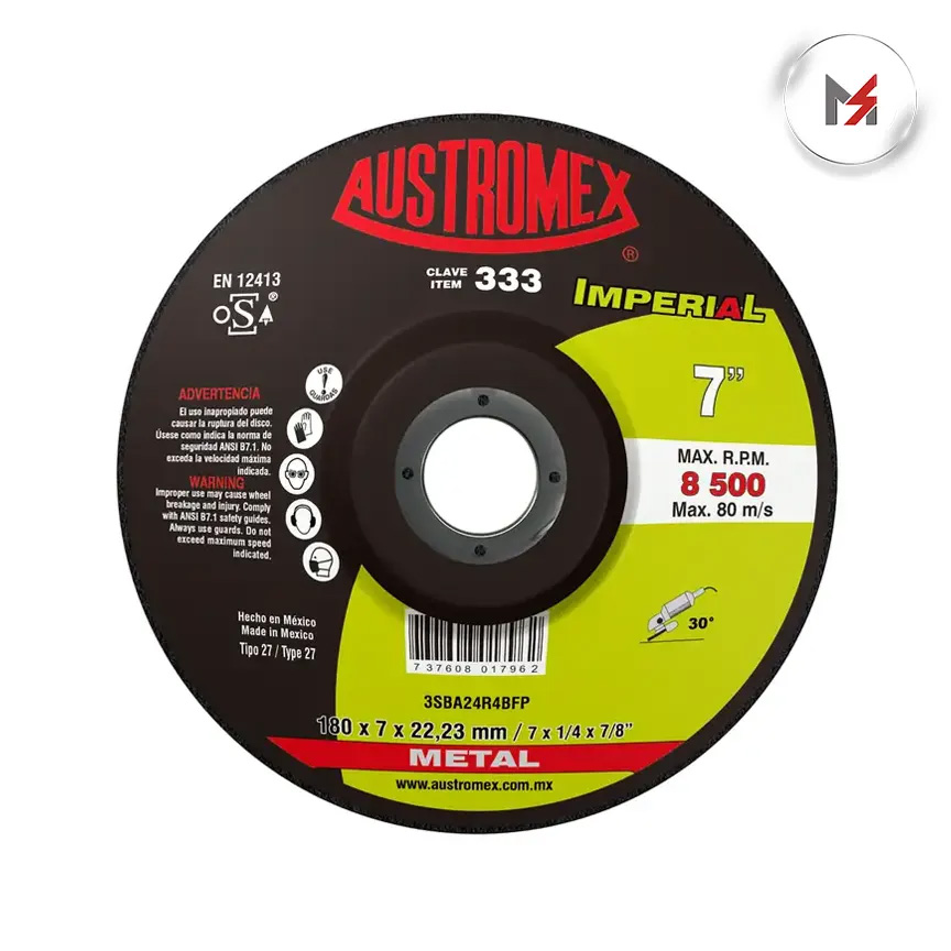 DISCO DESBASTE 7 X 1/4 LINEA IMPERIAL AUSTRO AUSTROMEX 333 - Mersol Sureste México