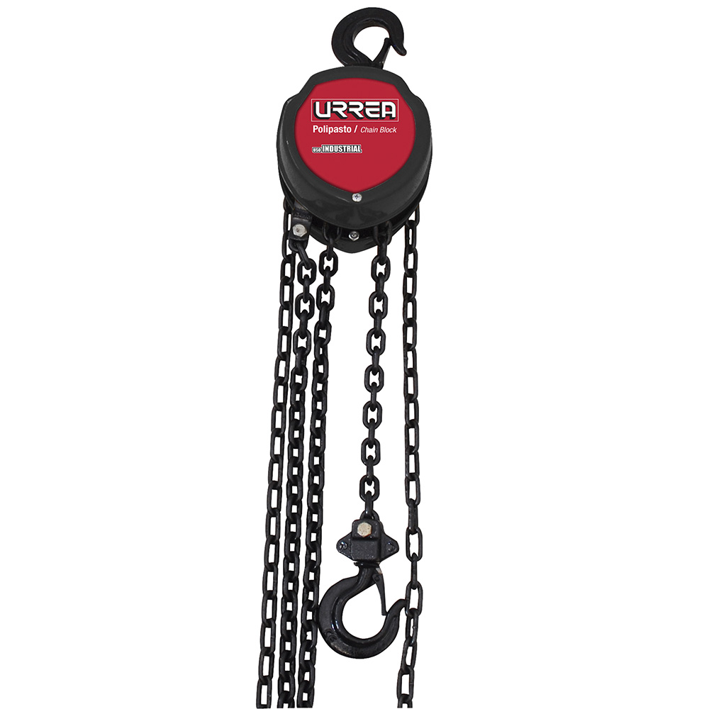 POLIPASTO INDUSTRIAL 1 RAMAL 6MM CADENA 500KG CADENA 3 MT UR URREA 42300 - Mersol Sureste México