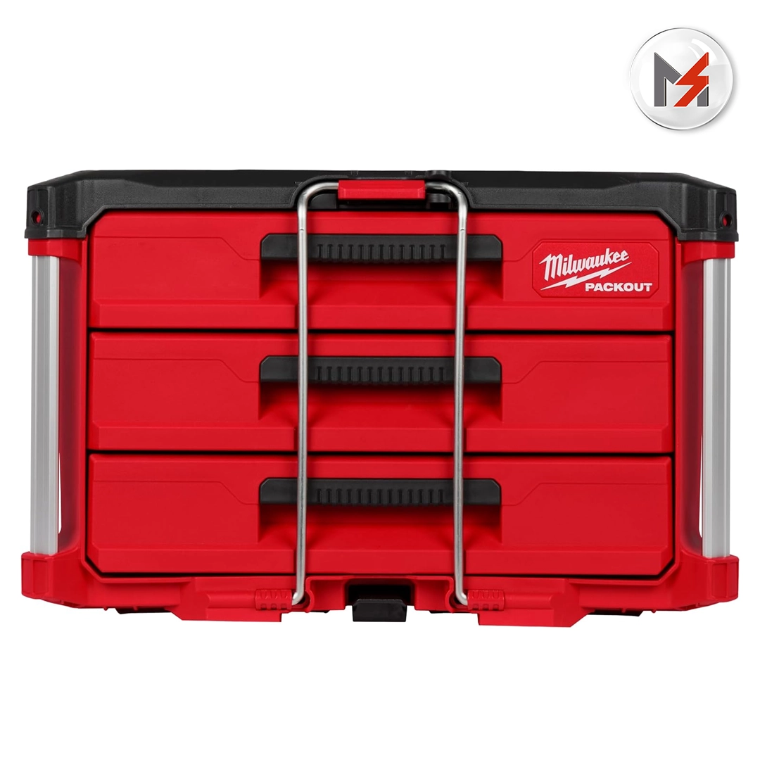 CAJA DE HERRAMIENTAS DE 3 CAJONES PACKOUT MILWAUKEE