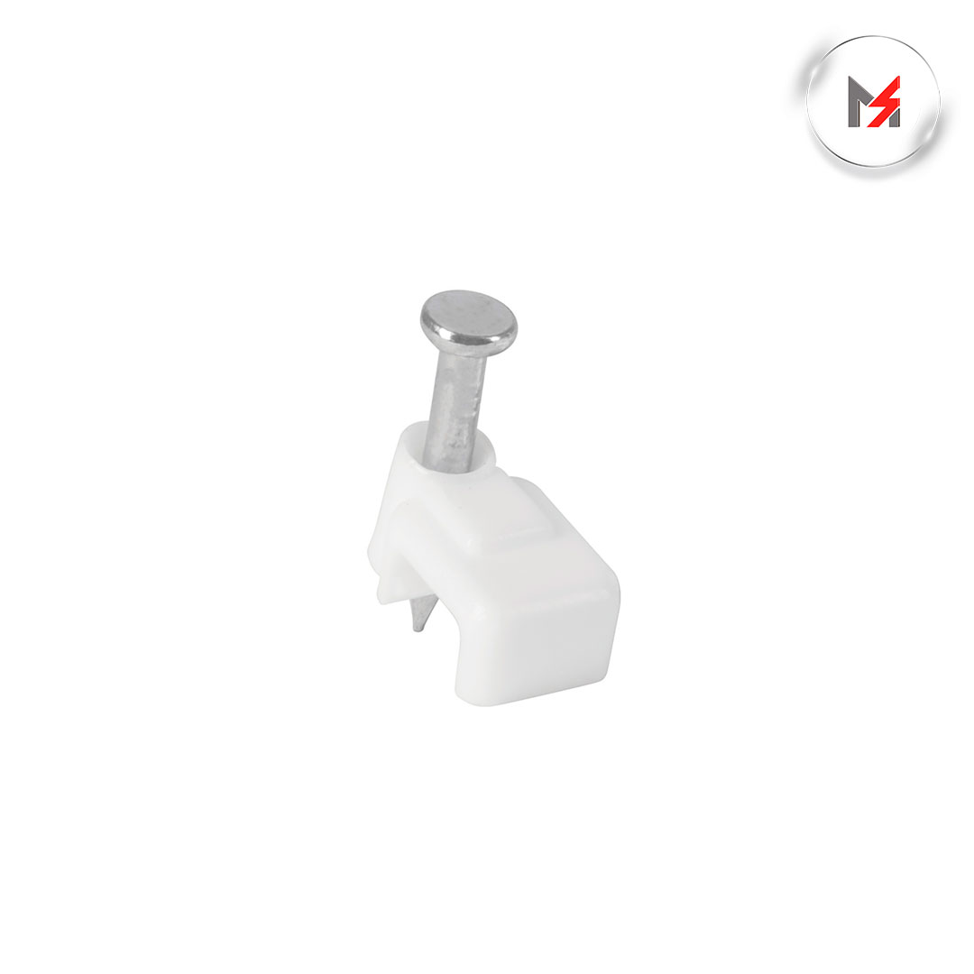 GRAPA PARA CABLE PLANO 5 MM BLANCA 20 PZAS TRUPER 48277 - Mersol Sureste México