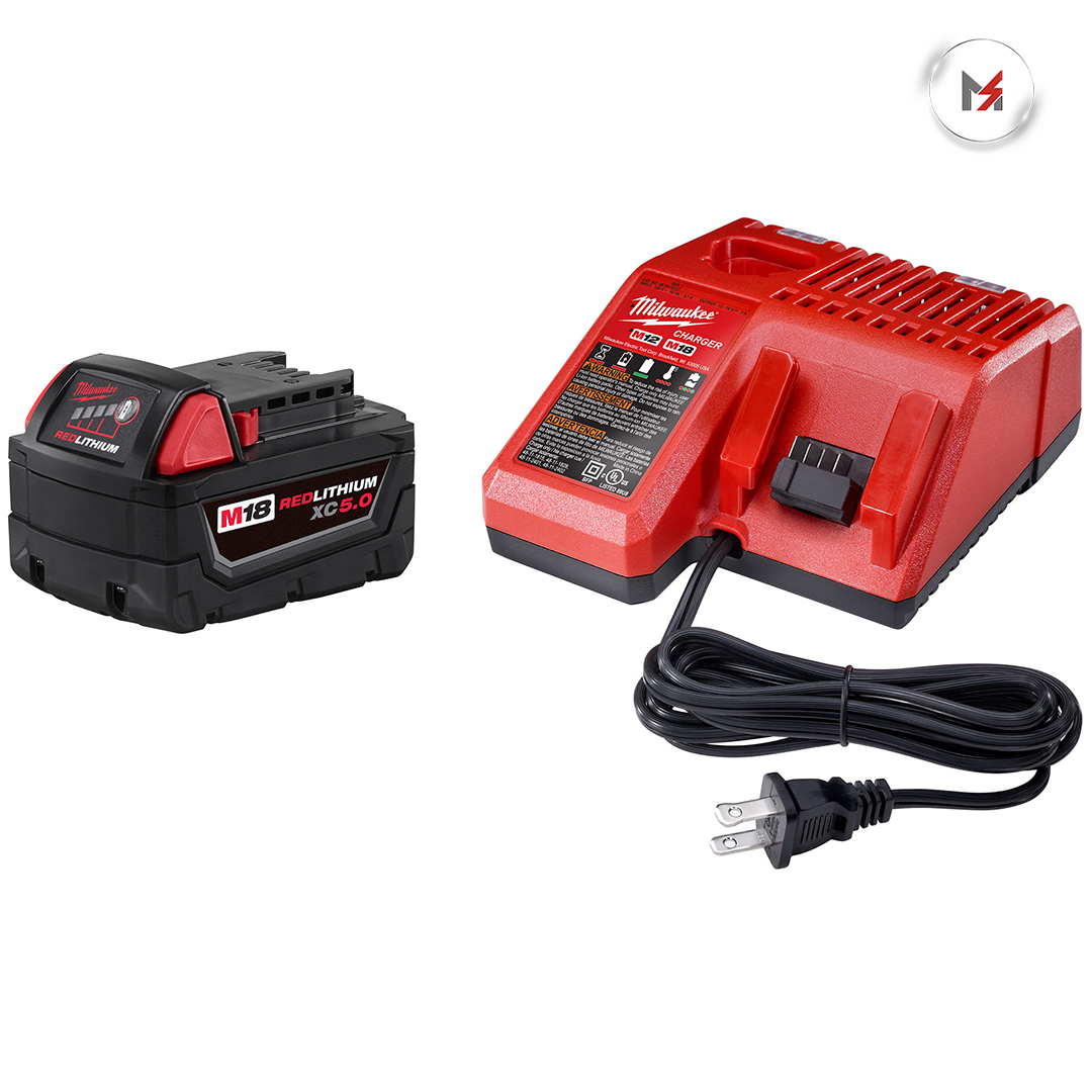 KIT CARGADOR BATERIA REDLITHIUM XC 5.0 M18 MILWAUKEE