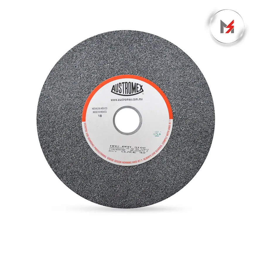 RUEDA ABRASIVA PARA ESMERILAR ACERO Y HIERRO FORJADO 10 x 1-1/2 x 1-1/4 AUSTROMEX AUSTROMEX 49 - Mersol Sureste México