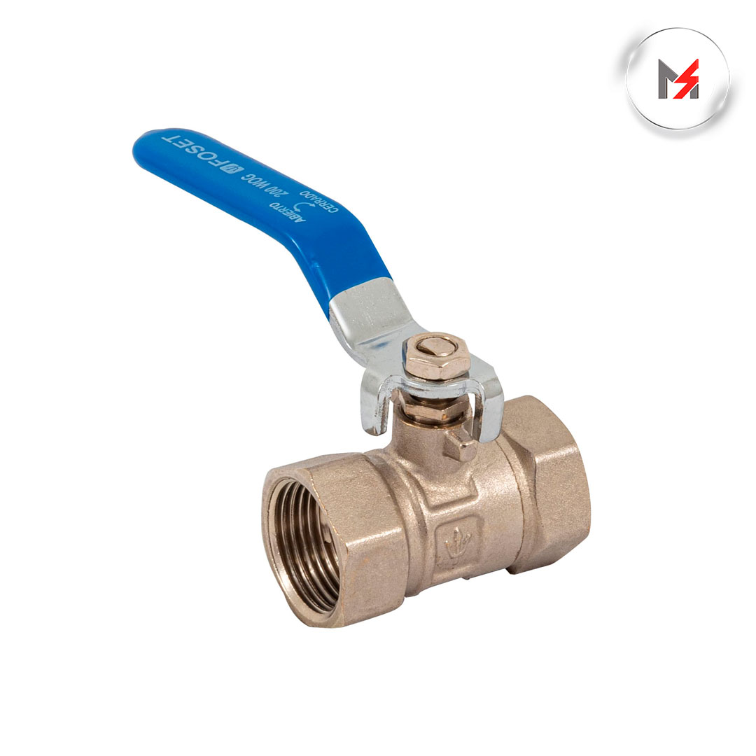 VALVULA ESFERA 3/4 ROSCABLE LATON NIQUELADO FOSET TRUPER 49001 - Mersol Sureste México