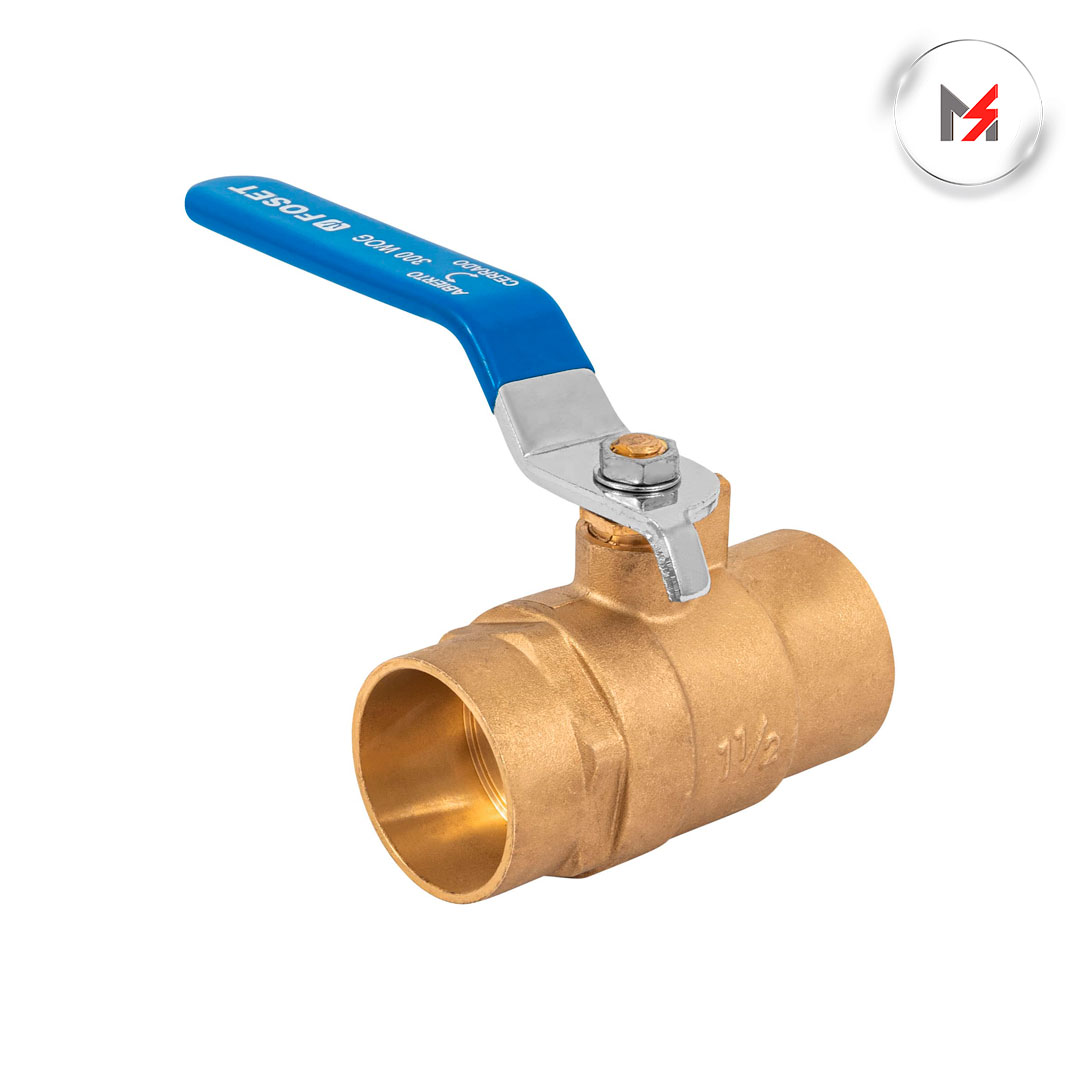 VALVULA ESFERA 1 1/2in SOLDABLE LATON FOSET TRUPER 49010 - Mersol Sureste México