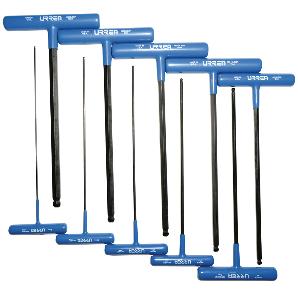 JGO. 10 LLAVES HEXA-inTin ERGONOMICA PUNTA DE BOLA 9in URREA URREA 4965LBGPM - Mersol Sureste México