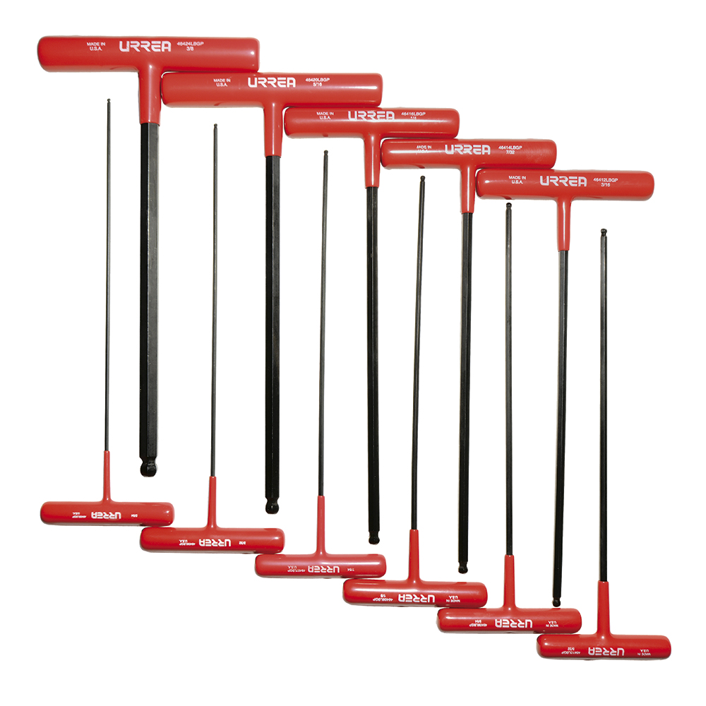 JGO. 11 LLAVES HEXA.inTin ERGONOMICAS PULG. PUNTA BOLA  9in URR URREA 4967LBGP - Mersol Sureste México
