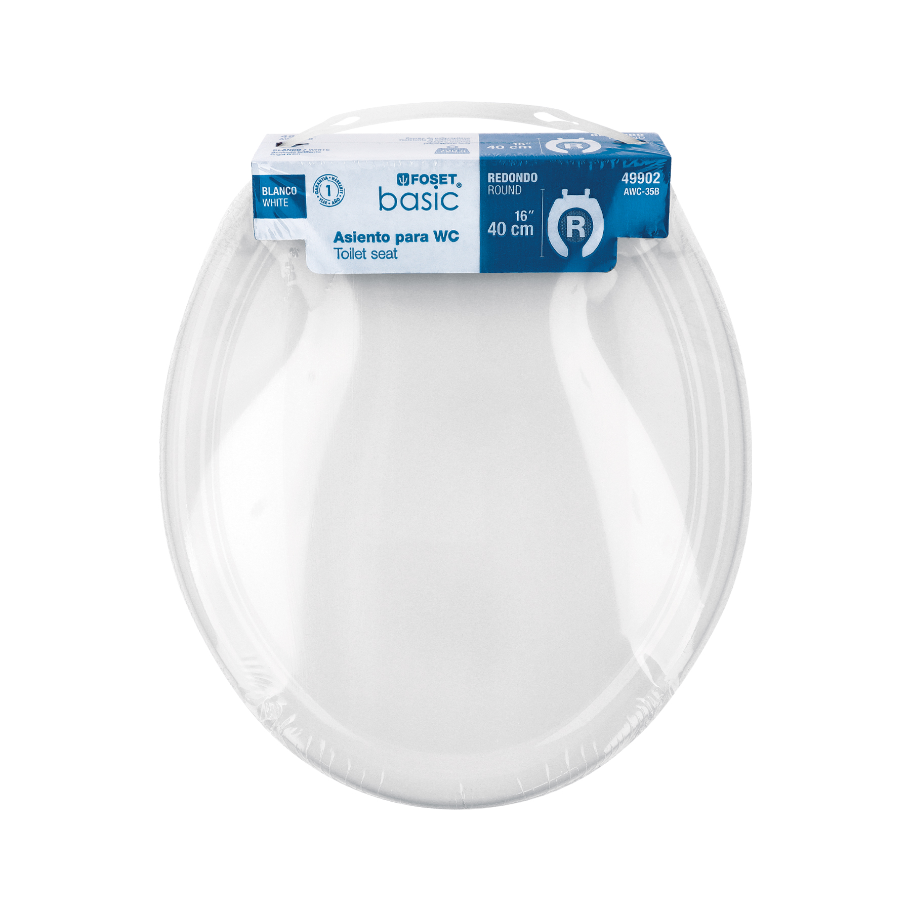 ASIENTO REDONDO PARA WC BLANCO (X) FOSET TRUPER 49902 - Mersol Sureste México
