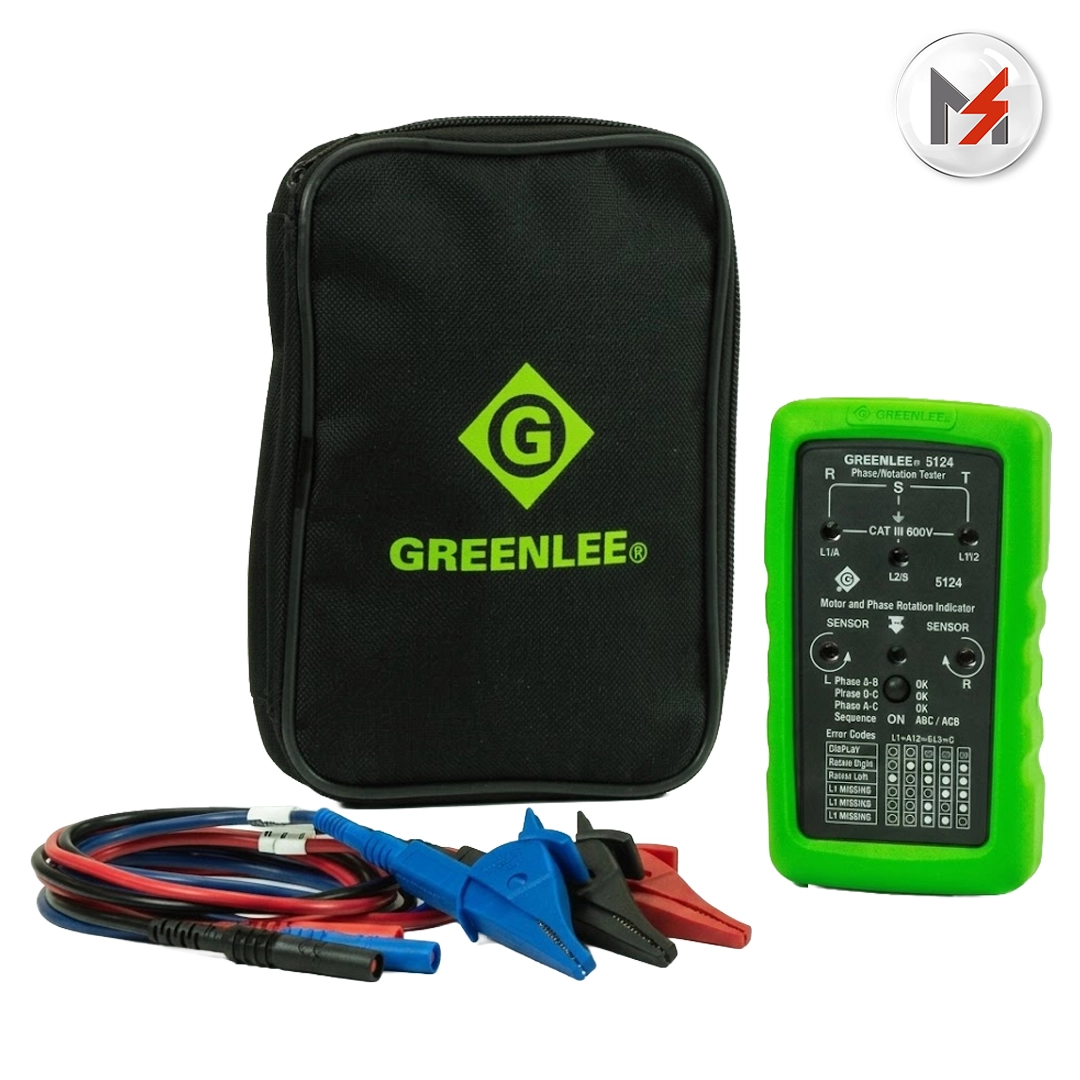 INDICADOR DE ROTACION DEL MOTOR Y SECUENCIA DE FASES 5124 GR GREENLEE 5124 - Mersol Sureste México