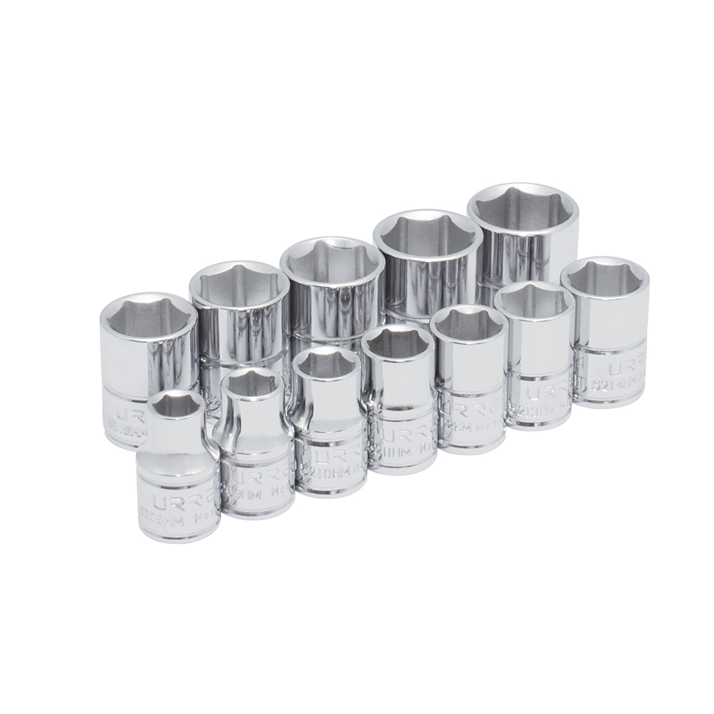 JGO 12 DADOS METRICOS 3/8in 6 PUNTAS URREA URREA 52212 - Mersol Sureste México