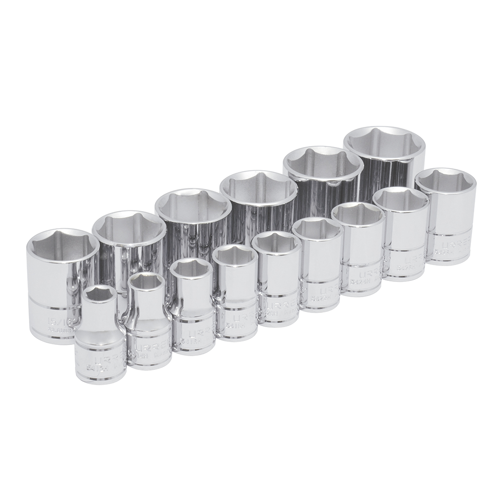 JGO. 15 DADOS EN PULGADAS CUADRO DE 1/2in 6 PUNTAS URREA URREA 54110 - Mersol Sureste México
