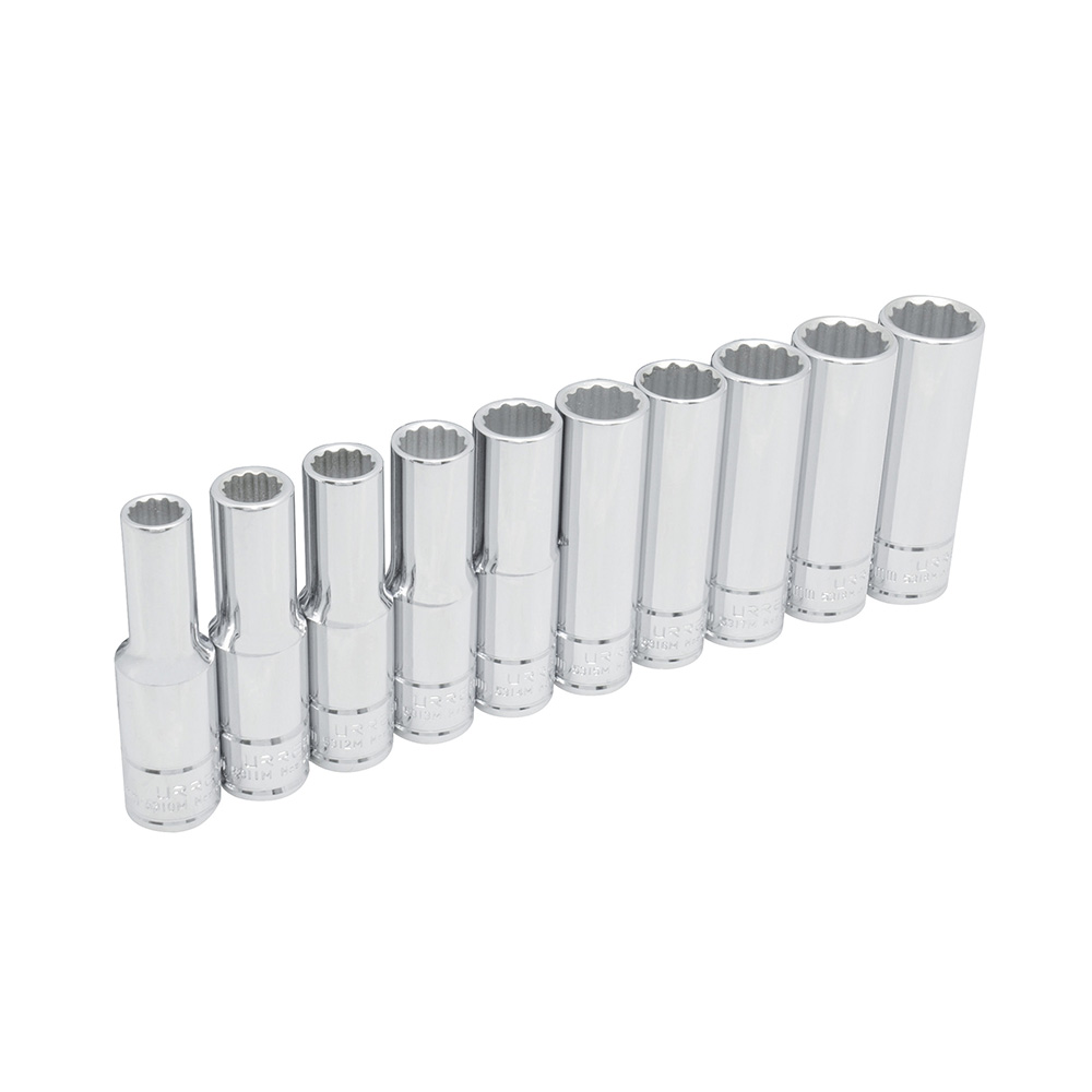 JGO. 10 DADOS LARGOS METRICOS CUADRO 1/2in 12 PUNTAS EN RIEL URREA 54215 - Mersol Sureste México