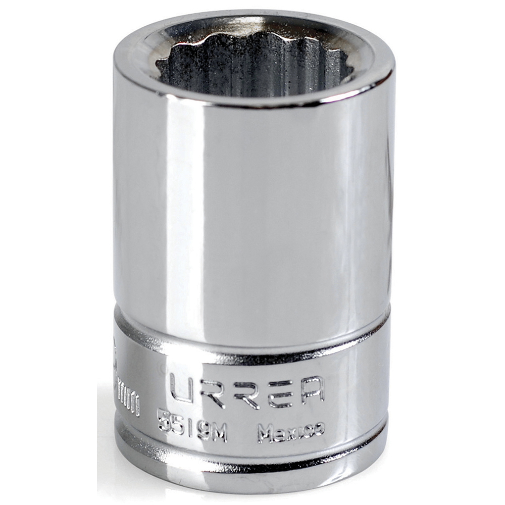 DADO CUADRO DE 3/4in 12 PUNTAS METRICO 19 MM URREA URREA 5519M - Mersol Sureste México