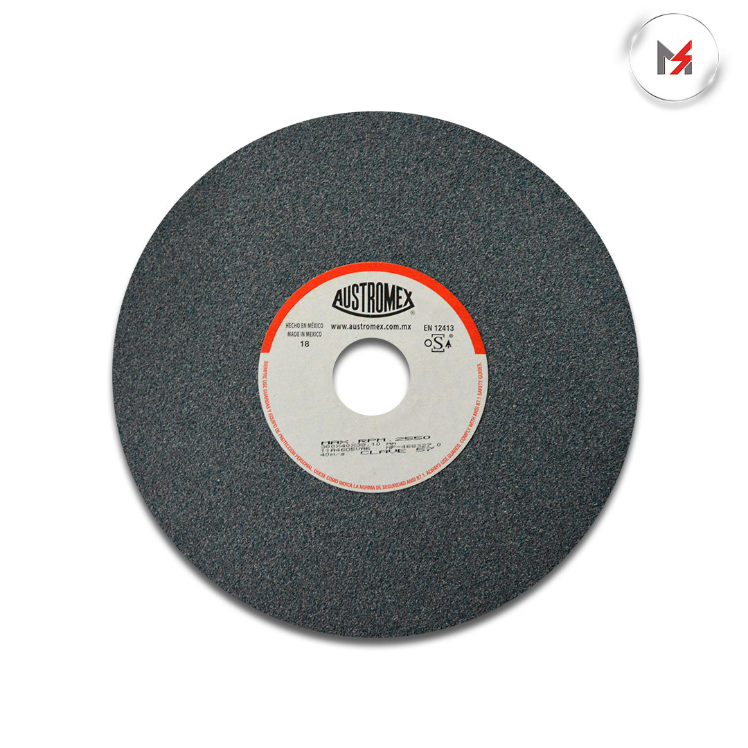 RUEDA ABRASIVA TIPO 1 PARA METAL 12 x 1-1/2 x 1-1/2 MOD. 57 AUSTROMEX 57 - Mersol Sureste México