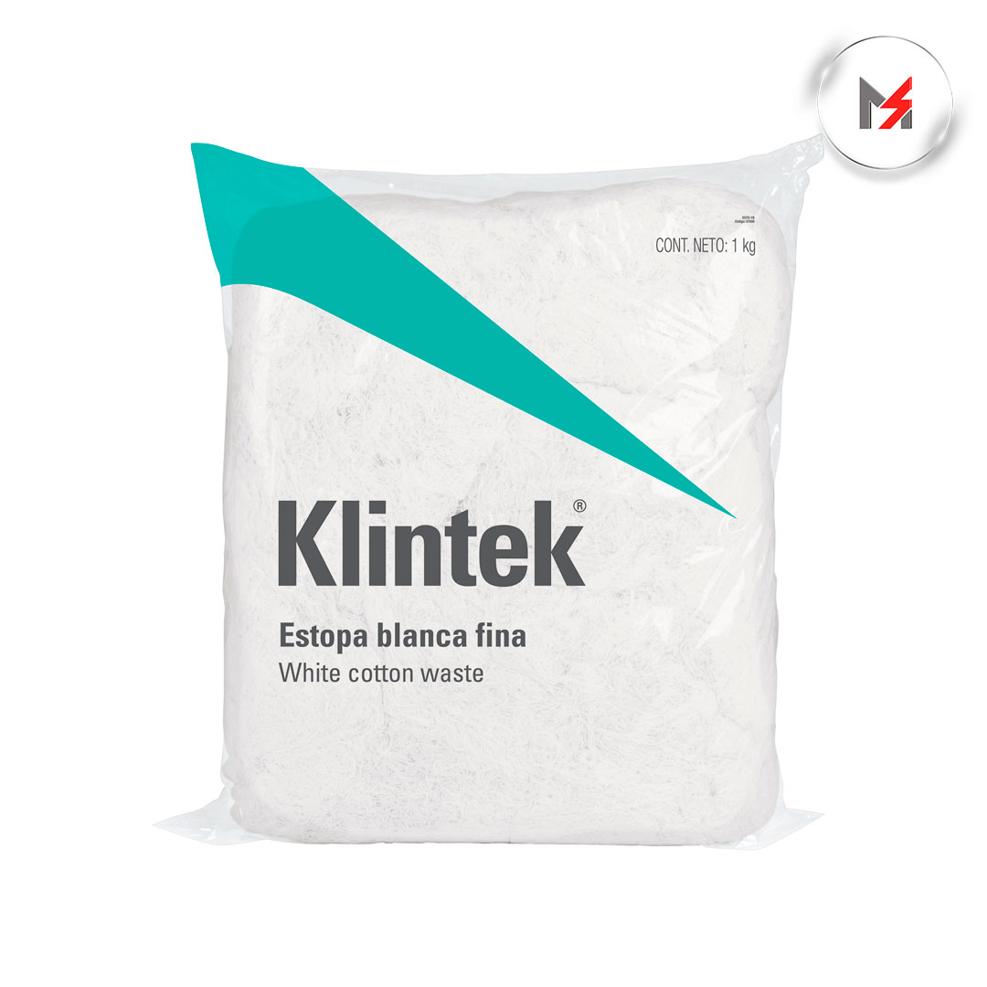 ESTOPA BLANCA BOLSA 1KG X KLINTEK TRUPER 57000 - Mersol Sureste México