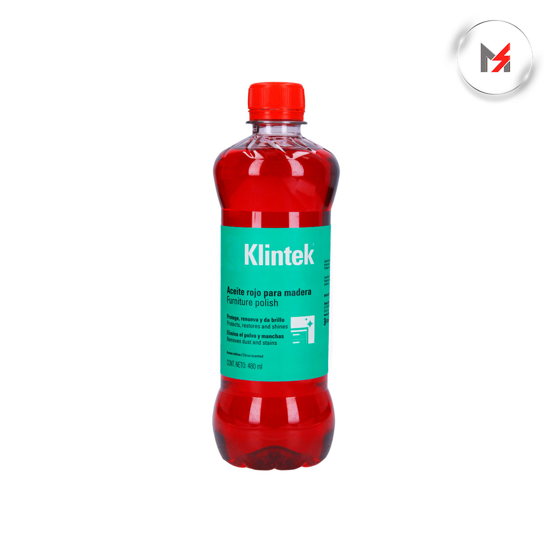 ACEITE ROJO PARA MUEBLES 480 ML X KLINTEK TRUPER 57071 - Mersol Sureste México