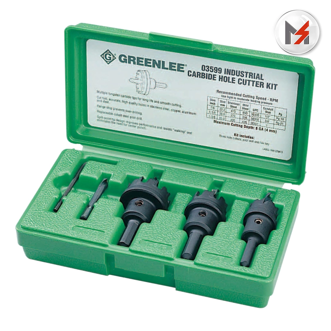 JGO. CORTADOR CON PUNTAS CARBURO 4 PZAS GREENLEE GREENLEE 635 - Mersol Sureste México