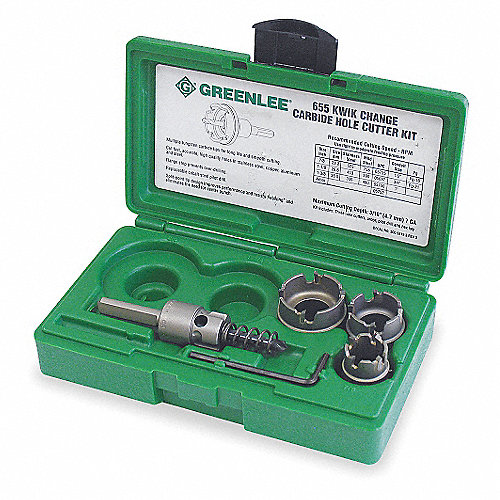 KIT CORTADOR DE ORIFICIOS 7/8in1-1/8in 1-3/8 in INOX. GREENLEE