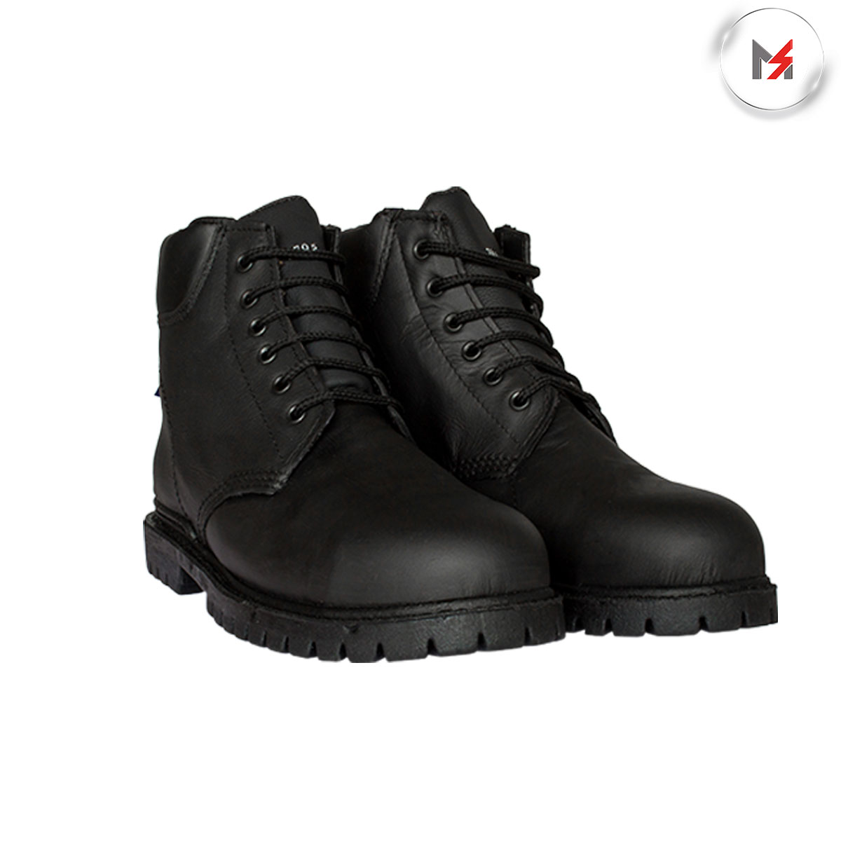 BOTA BORCEGUI OBREROPIEL NEGRA ANTID C/CASCO ACERO TOM HORSE 705AC - Mersol Sureste México