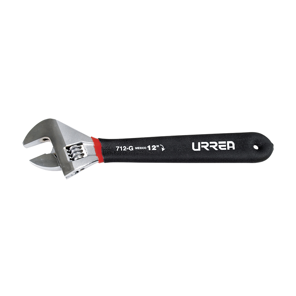 LLAVE AJUSTABLE 12in RUBER GRIP URREA URREA 712G - Mersol Sureste México