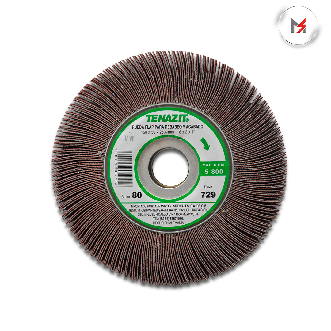RUEDA FLAP G-80 6 X 2 X 1 TENAZIT AUSTROMEX AUSTROMEX 729 - Mersol Sureste México