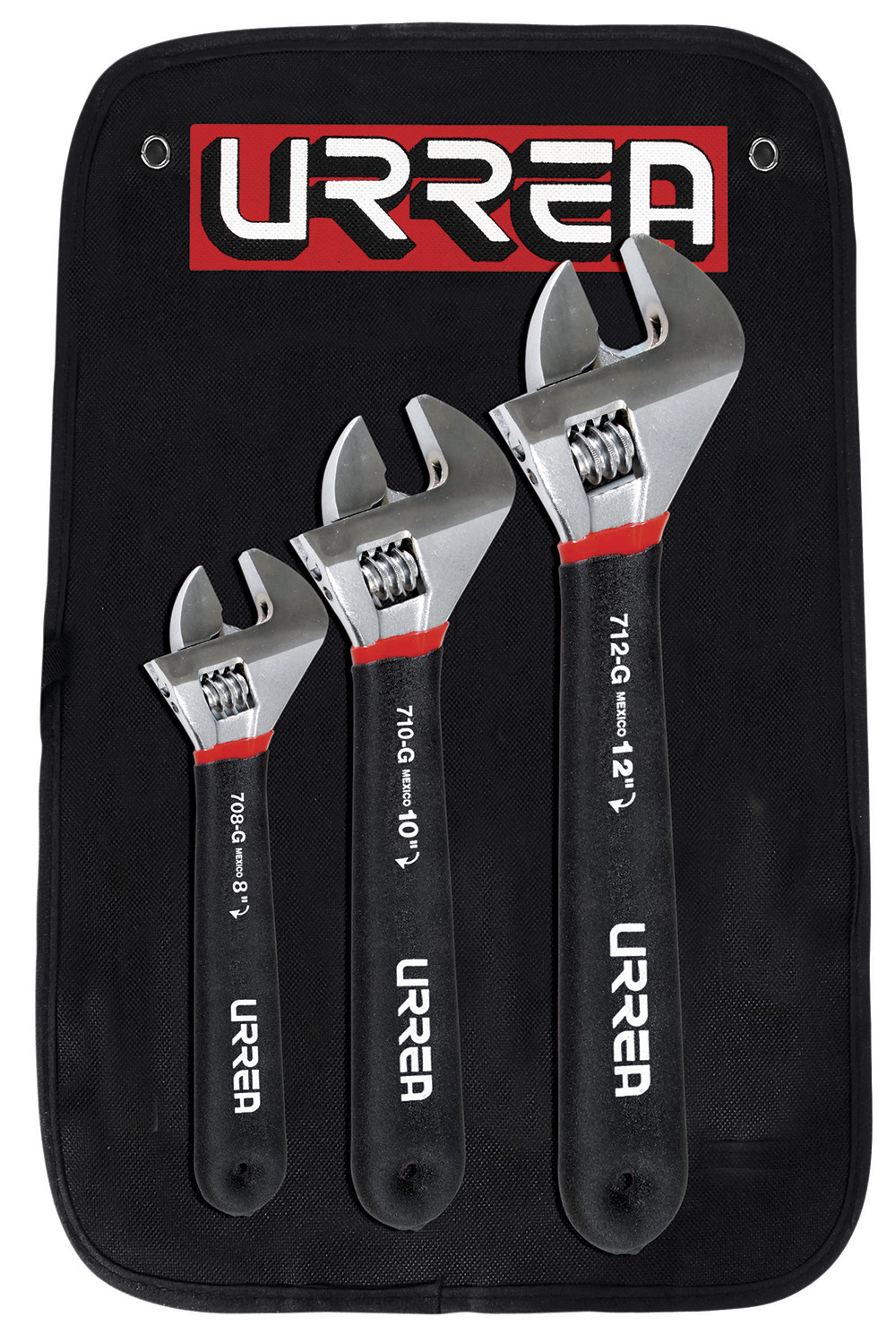 JGO. 3 LLAVES AJUSTABLE RUBBER GRIP URREA URREA 795G - Mersol Sureste México