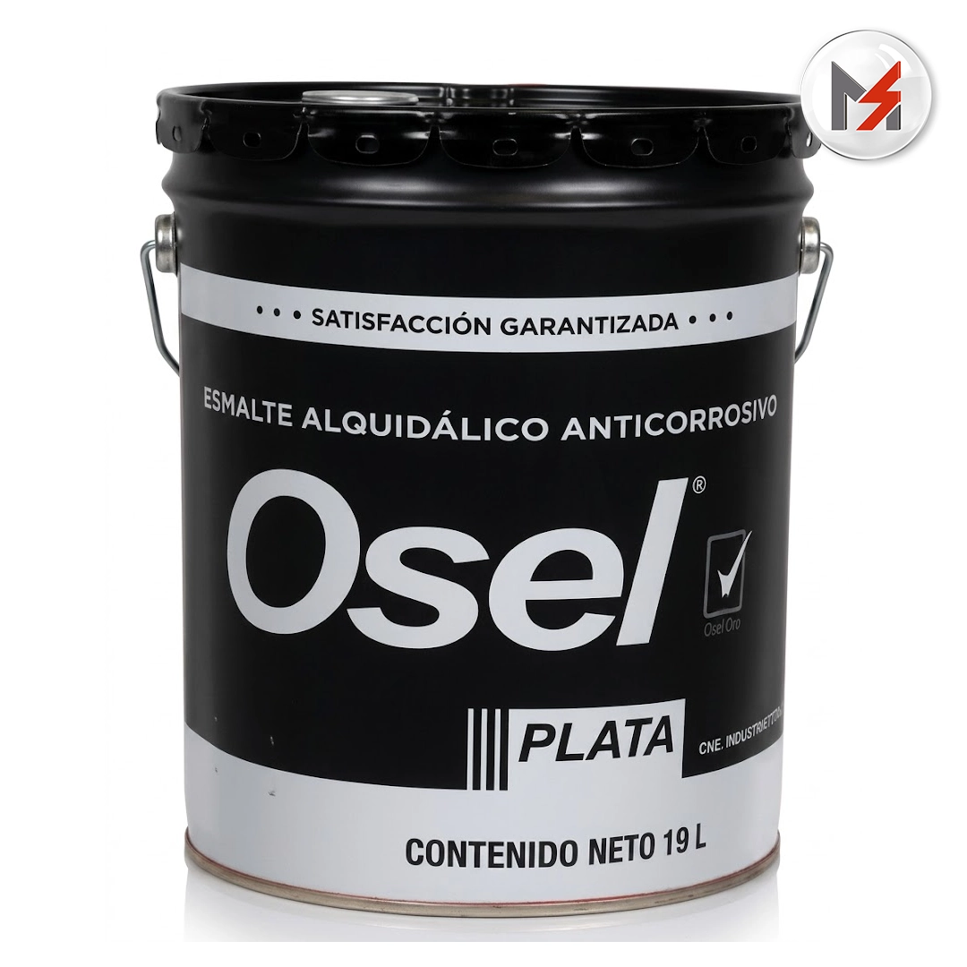 ESMALTE MATE NEGRO CUBETA OSEL PLATA OSEL 8098-Q - Mersol Sureste México