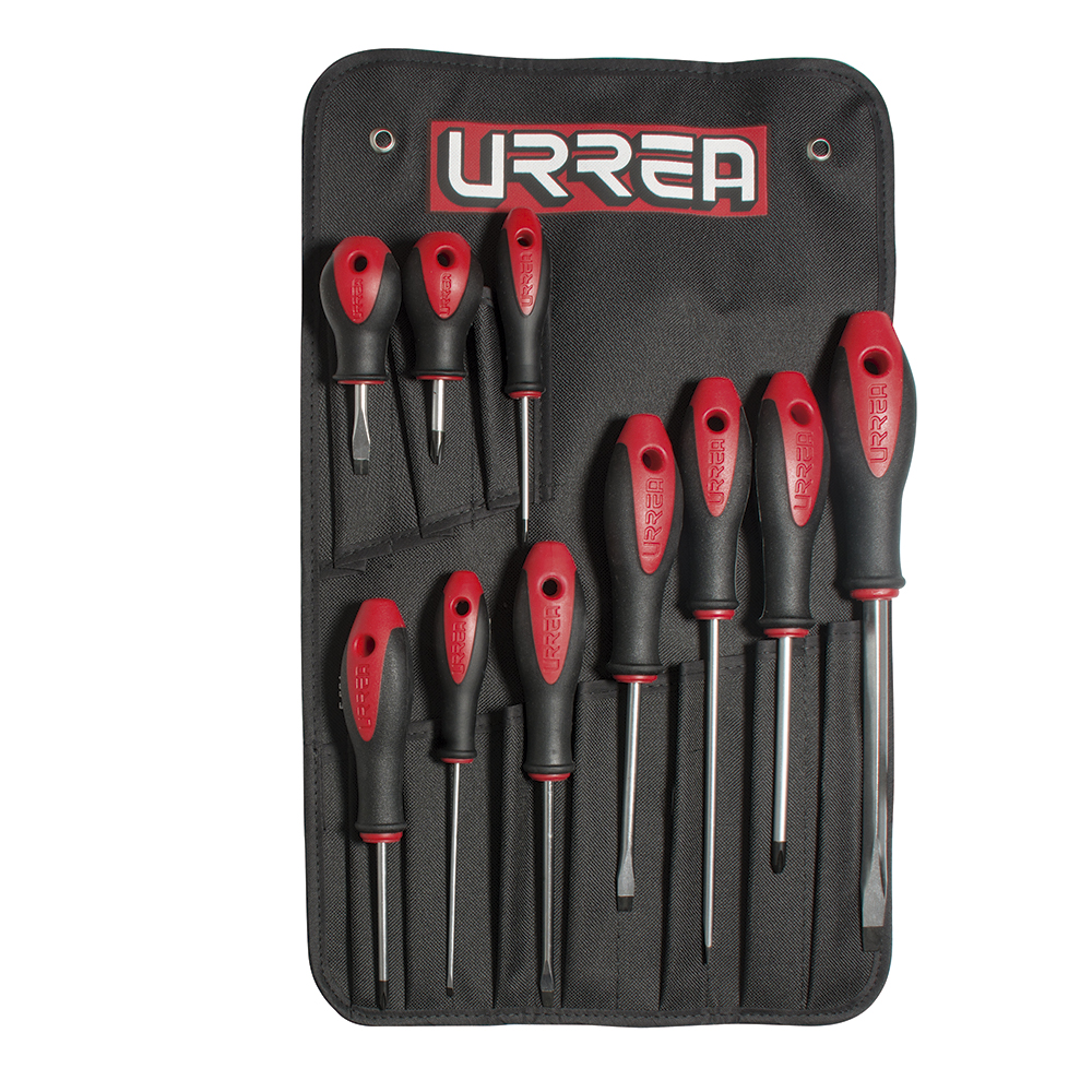JGO. 10 DESTORNILLADORES BIMATERIAL COMBINADO URREA URREA 8600F - Mersol Sureste México