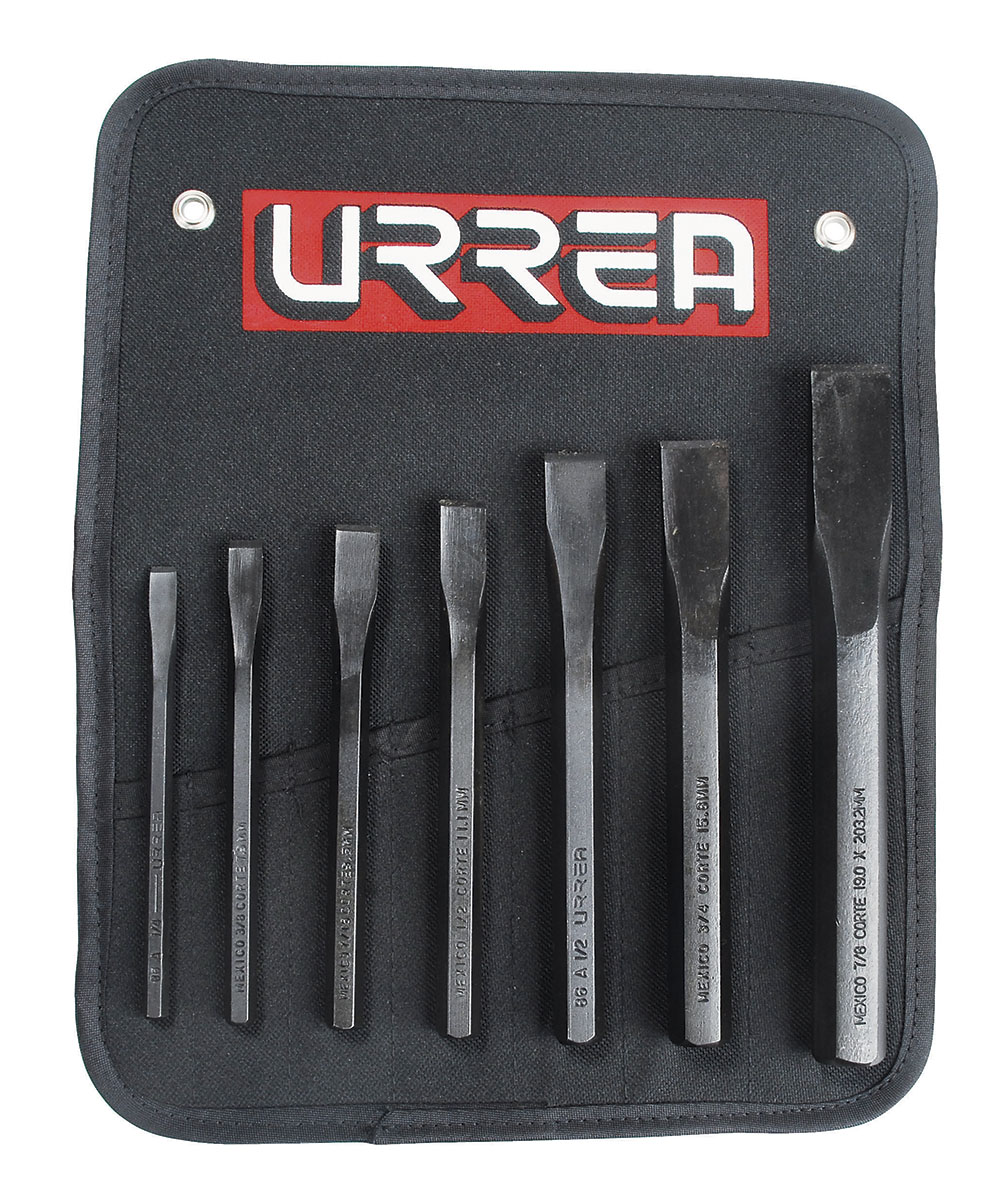 JGO. 7 CINCELES 1/4in-3/4in URREA