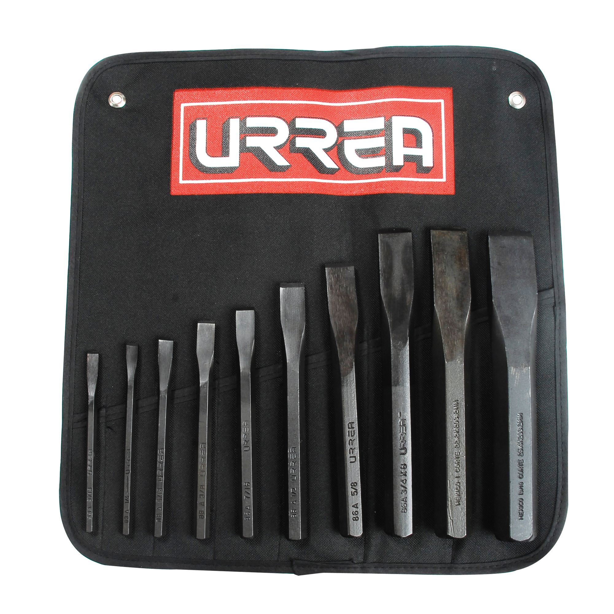 JGO. DE 10 CINCELES 1/4in-1in URREA URREA 86D - Mersol Sureste México