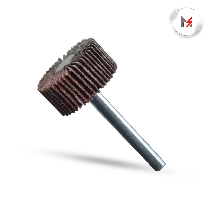RUEDA FLAP CON VASTAGO GRANO 80 OXI. ALUM 1inX1/2inX1/4in AUSTR AUSTROMEX 902 - Mersol Sureste México