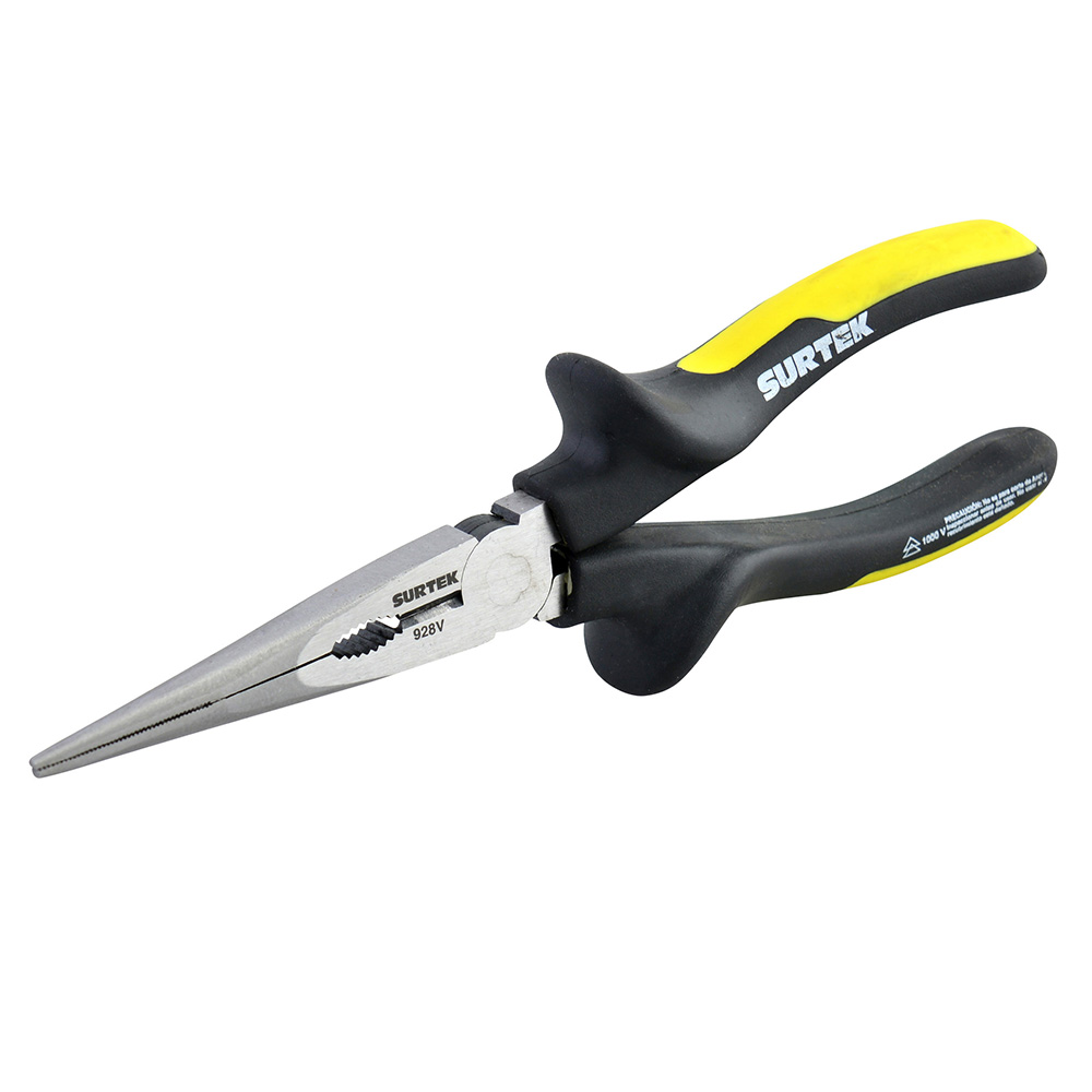 PINZA PUNTA LARGA 8in 1000V SURTEK SURTEK 928V - Mersol Sureste México