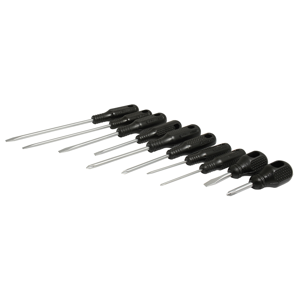 DESTORNILLADORES MANGO NEGRO COMBINADOS 10 PIEZAS (pvl) FOY FOY A02 - Mersol Sureste México