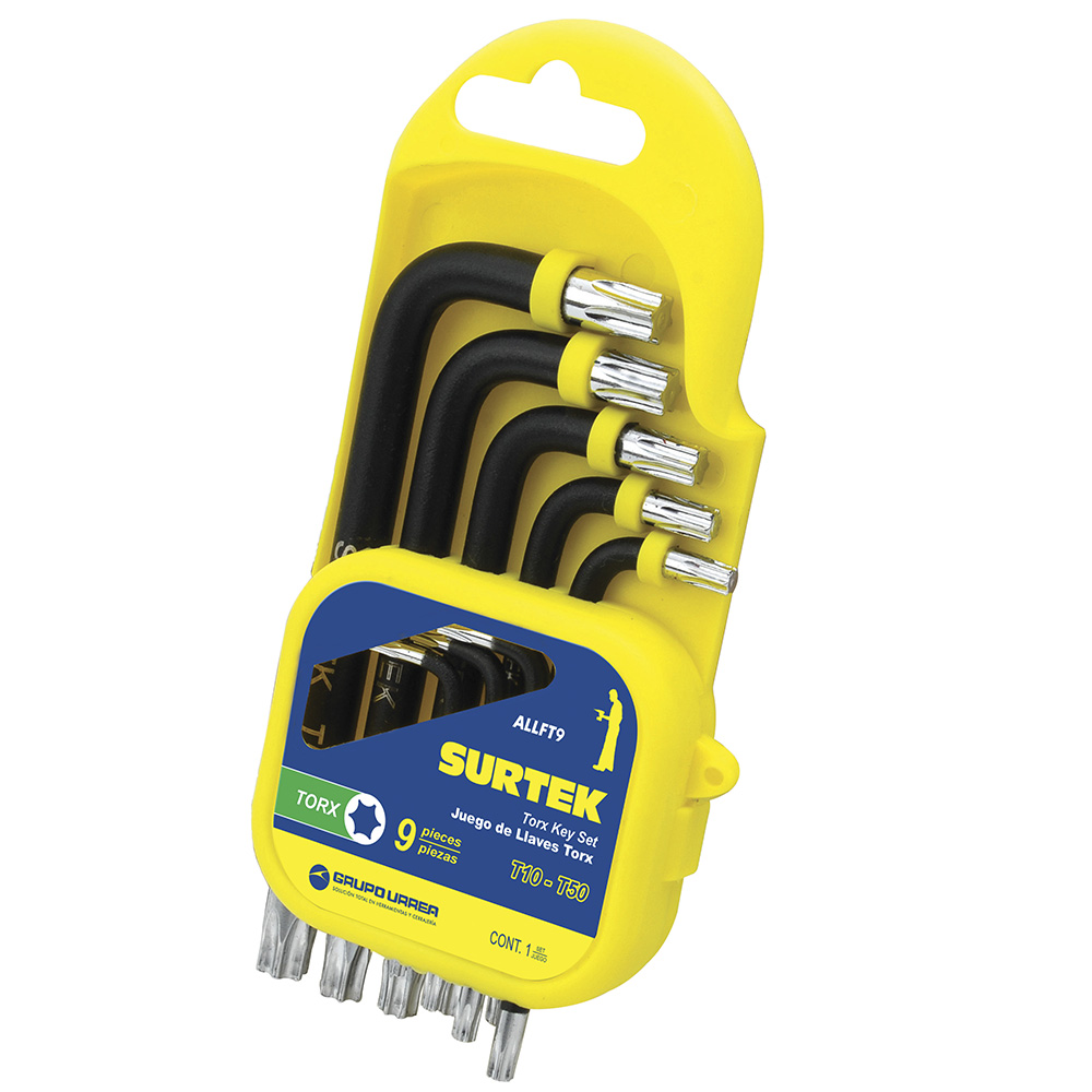 JGO. 9 LLAVES HEXAGONAL ES TORX RACK SURTEK SURTEK ALLFT9 - Mersol Sureste México
